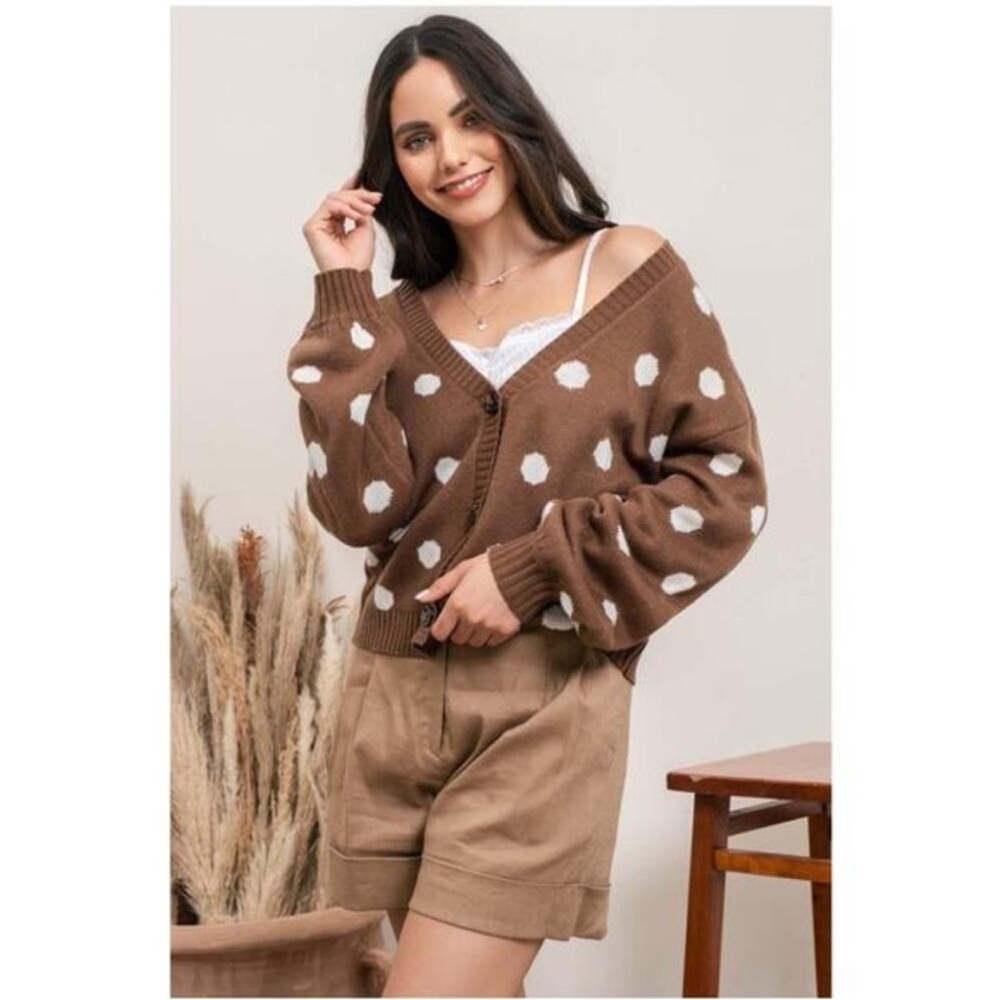 Blu Pepper Poka Dot Cardigan
